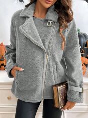 Акція на Куртка демісезонна жіноча SHEIN GD-00203177 M Сіра від Rozetka