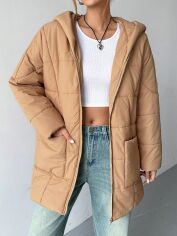 Акція на Куртка демісезонна жіноча SHEIN GD-00205867 XS Хакі від Rozetka