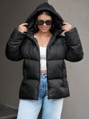 Акція на Куртка демісезонна жіноча SHEIN GD-00203835 2XL Чорна від Rozetka