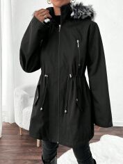 Акція на Пальто жіноче SHEIN GD-00201294 L Чорне від Rozetka