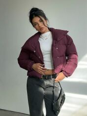 Акція на Пальто жіноче SHEIN GD-00207681 S Бордове від Rozetka
