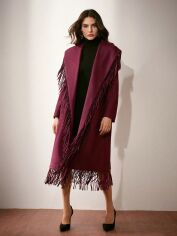 Акція на Пальто жіноче SHEIN GD-00203042 S Бордове від Rozetka