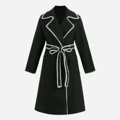Акція на Пальто жіноче SHEIN GD-00202457 2XL Чорне від Rozetka