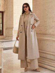 Акція на Пальто жіноче SHEIN GD-00202671 XL Бежеве від Rozetka