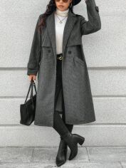 Акція на Пальто жіноче SHEIN GD-00203168 1XL Сіре від Rozetka