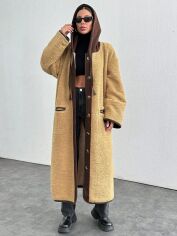Акція на Пальто жіноче SHEIN GD-00205283 S Пісочне від Rozetka