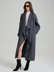 Акція на Пальто жіноче SHEIN GD-00218961 L Сіре від Rozetka