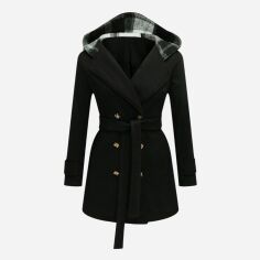 Акція на Пальто жіноче SHEIN GD-00204010 1XL Чорне від Rozetka