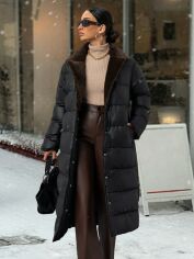 Акція на Пальто жіноче SHEIN GD-00206645 L Чорне від Rozetka
