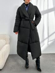 Акція на Пальто жіноче SHEIN GD-00204657 S Чорне від Rozetka