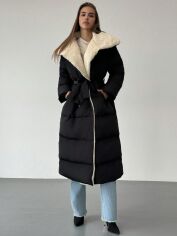 Акція на Пальто жіноче SHEIN GD-00204304 4XL Чорне від Rozetka