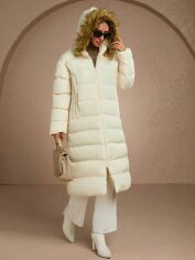 Акція на Пальто жіноче SHEIN GD-00209040 L Кремове від Rozetka