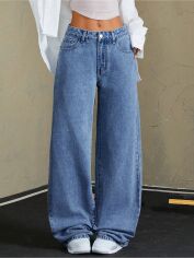 Акція на Джинси жіночі SHEIN GD-00220515 XS-Tall Темно-сині від Rozetka