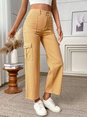 Акція на Джинси Кюлоти жіночі SHEIN GD-00195640 L-Petite Жовті від Rozetka
