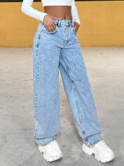 Акція на Джинси Baggy жіночі SHEIN GD-00195657 38 Блакитні від Rozetka