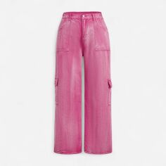 Акція на Джинси Baggy жіночі SHEIN GD-00195802 2XL Рожеві від Rozetka