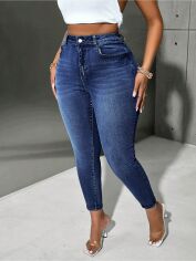 Акція на Джинси жіночі SHEIN GD-00219744 1XL Темно-сині від Rozetka