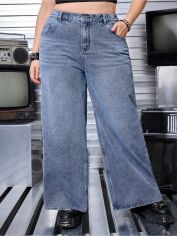 Акція на Джинси жіночі SHEIN GD-00219718 2XL Сині від Rozetka