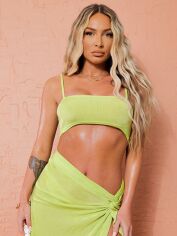 Акція на Топ жіночий Pretty Little Thing GD-00187363 16 Зелений від Rozetka