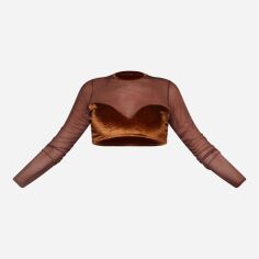 Акція на Топ жіночий Pretty Little Thing GD-00187756 10 Коричневий від Rozetka