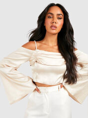 Акція на Топ жіночий Boohoo GD-00188123 8 Бежевий від Rozetka
