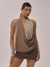 Акція на Топ жіночий SHEIN GD-00220833 XS Коричневий від Rozetka