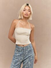 Акція на Топ жіночий SHEIN GD-00211844 M Кремовий від Rozetka