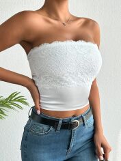 Акція на Топ жіночий SHEIN GD-00207075 S Білий від Rozetka