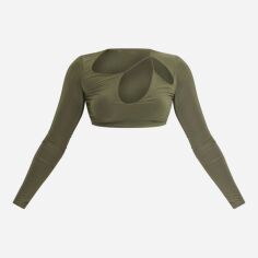 Акція на Топ жіночий Pretty Little Thing GD-00187769 4 Оливковий від Rozetka
