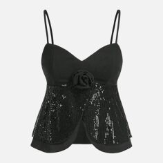 Акція на Топ жіночий SHEIN GD-00227060 L Чорний від Rozetka