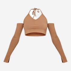 Акція на Топ жіночий Pretty Little Thing GD-00187785 8 Коричневий від Rozetka