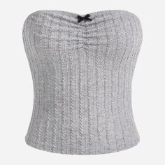 Акція на Топ жіночий SHEIN GD-00192777 XS Світло-сірий від Rozetka