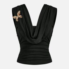 Акція на Топ жіночий SHEIN GD-00218285 S Чорний від Rozetka