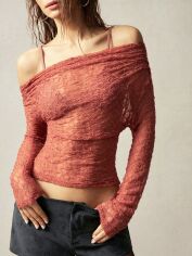 Акція на Топ жіночий SHEIN GD-00227645 S Червоний від Rozetka