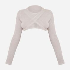 Акція на Топ жіночий Pretty Little Thing GD-00187512 10 Сірий з бежевим від Rozetka