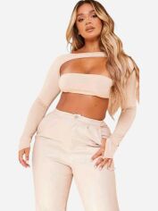Акція на Топ жіночий Pretty Little Thing GD-00187774 12 Бежевий від Rozetka