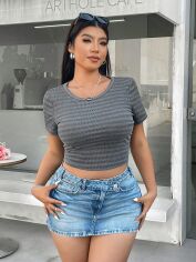 Акція на Топ жіночий SHEIN GD-00212371 3XL Сірий від Rozetka