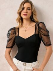 Акція на Топ жіночий SHEIN GD-00217954 L Чорний від Rozetka