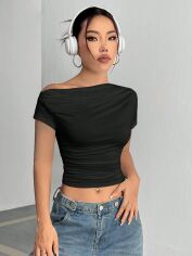 Акція на Топ жіночий SHEIN GD-00216594 S Чорний від Rozetka