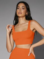 Акція на Топ жіночий SHEIN GD-00222027 XS Помаранчевий від Rozetka