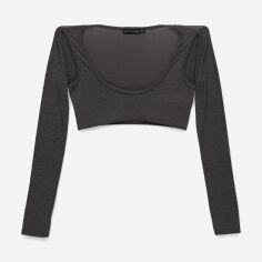 Акція на Топ жіночий Pretty Little Thing GD-00188536 6 Сірий від Rozetka