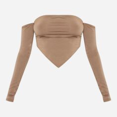 Акція на Топ жіночий Pretty Little Thing GD-00188326 16 Світло-коричневий від Rozetka