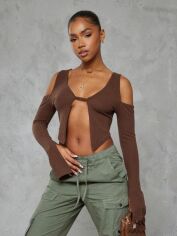 Акція на Топ жіночий Pretty Little Thing GD-00187954 16 Коричневий від Rozetka