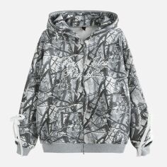 Акція на Худі жіноче SHEIN GD-00208362 S Сіре від Rozetka