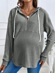 Акція на Худі для вагітних жіноче SHEIN GD-00214139 L Темно-сіре від Rozetka