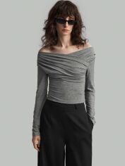 Акція на Лонгслів довгий жіночий SHEIN GD-00221955 L Сірий від Rozetka