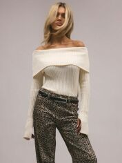 Акція на Джемпер жіночий SHEIN GD-00204559 S Кремовий від Rozetka