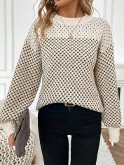 Акція на Джемпер жіночий SHEIN GD-00194489 L Бежевий від Rozetka