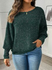 Акція на Джемпер жіночий SHEIN GD-00194603 0XL Зелений від Rozetka
