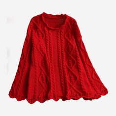 Акція на Джемпер жіночий SHEIN GD-00208212 0XL Червоний від Rozetka